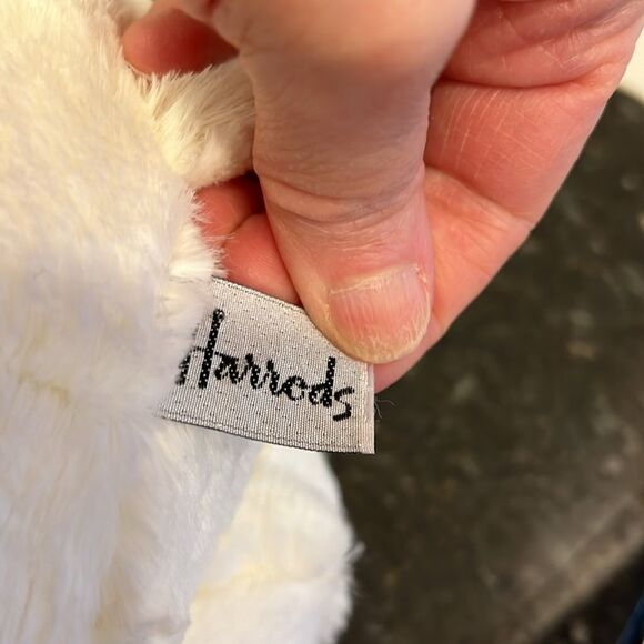 HARRODS White Luxury My Teddy Bear Plush.  10” - Picture 8 of 9